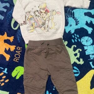 Disney Brown Matching Sweatpants & Joggers Set